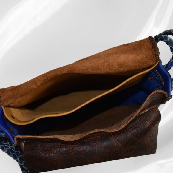 One of a Kind Handmade Leather Boho Crossbody Purse | Artisan Saddle Bag Purse - Picture 13 of 13